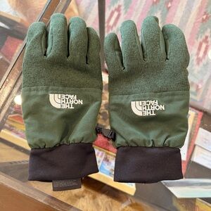 North face green gloves